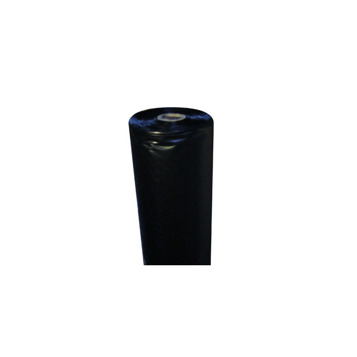 Manga Plástica 2,5x50m Bobine Dobrada Preto Opaco +/- 63Kg