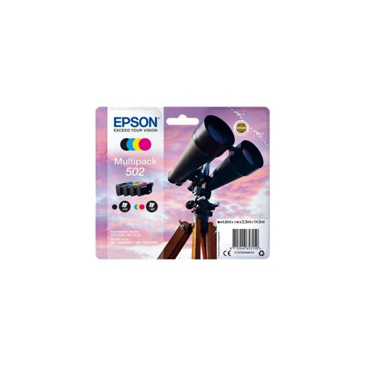 Pack Tinteiros Epson 502 4 Cores C13T02V64010