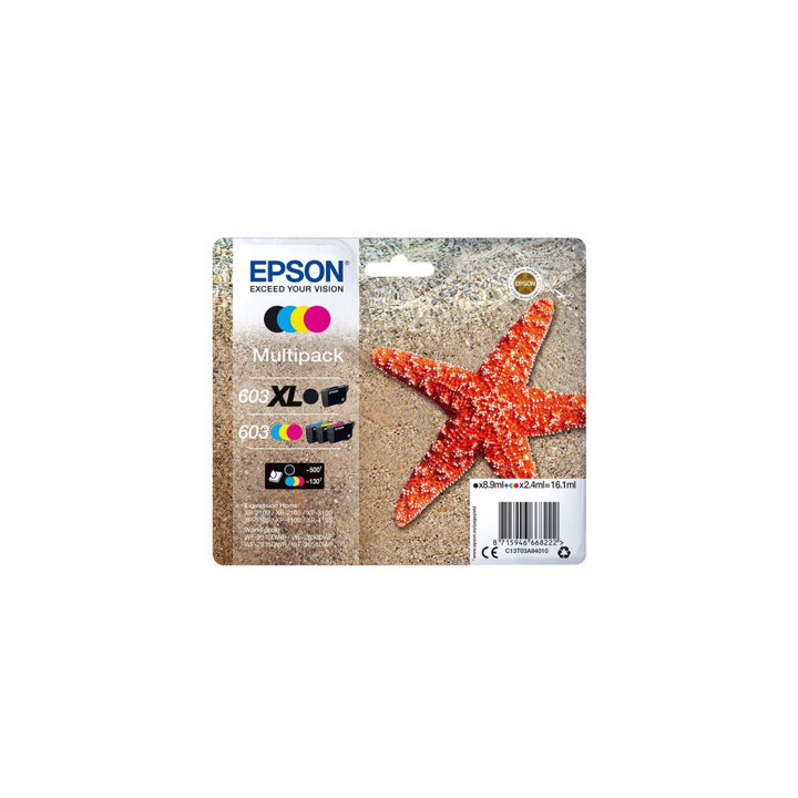 Pack Tinteiros Epson 603XL 4 Cores C13T03A64010