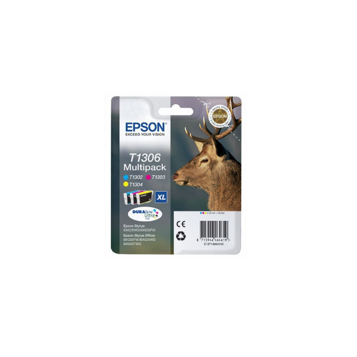 Pack Tinteiros Epson T1306 3 Cores C13T13064010 10,1ml