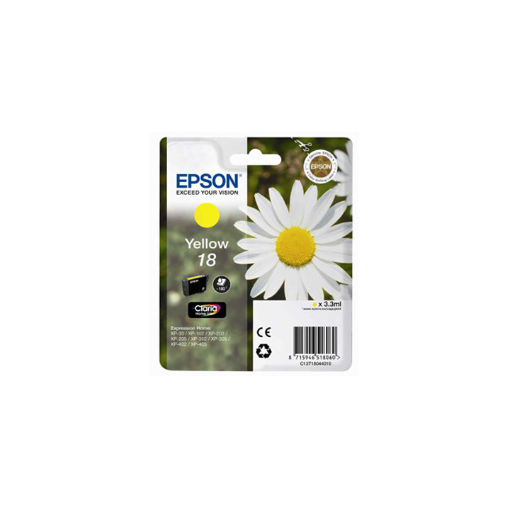 Tinteiro Epson 18 Amarelo C13T18044010 3,3ml