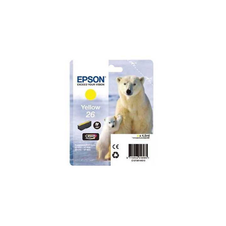 Tinteiro Epson 26 Amarelo C13T26144010 4,5ml