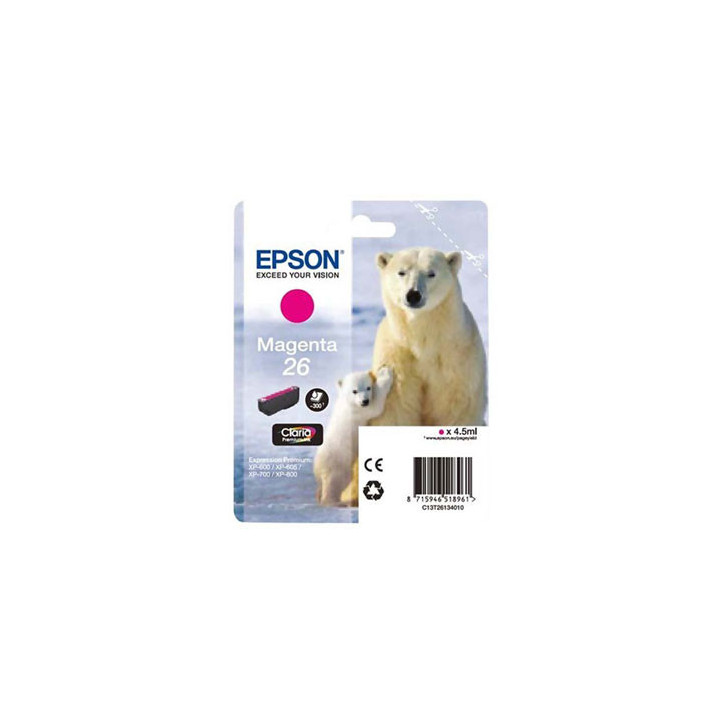 Tinteiro Epson 26 Magenta C13T26134010 4,5ml