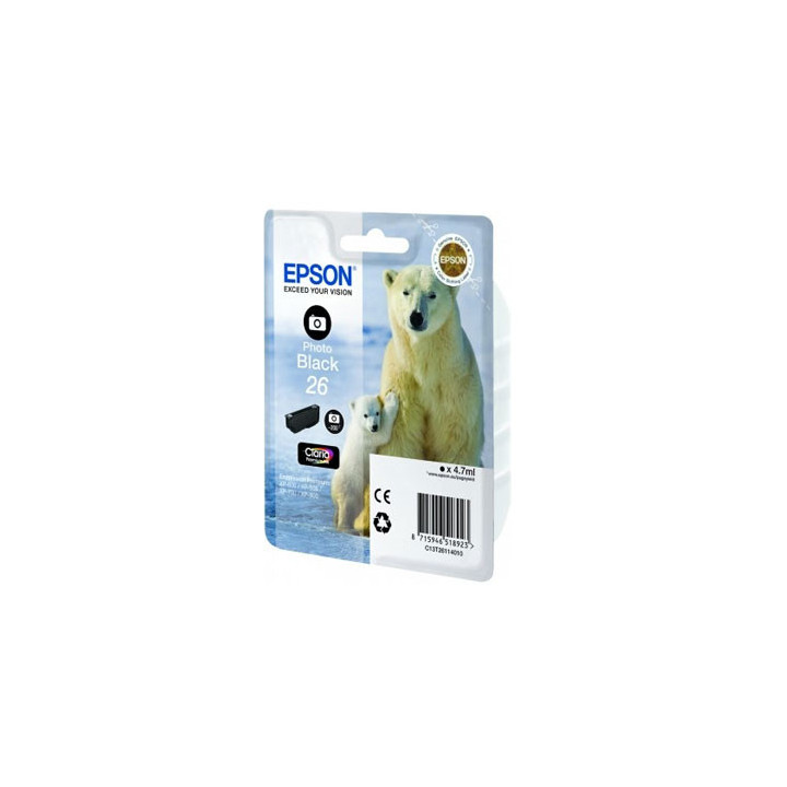 Tinteiro Epson 26 Preto Foto C13T26114010 4,7ml