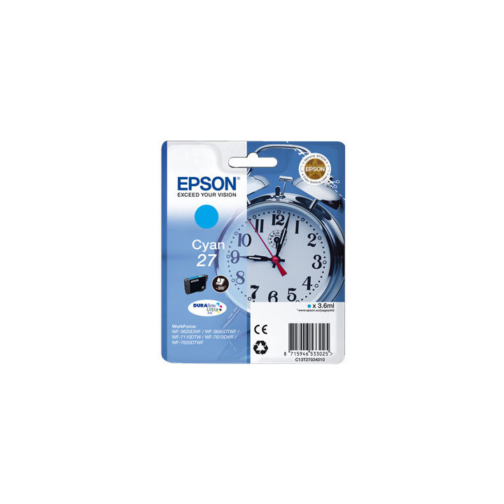 Tinteiro Epson 27 Azul C13T27024010 3,6ml