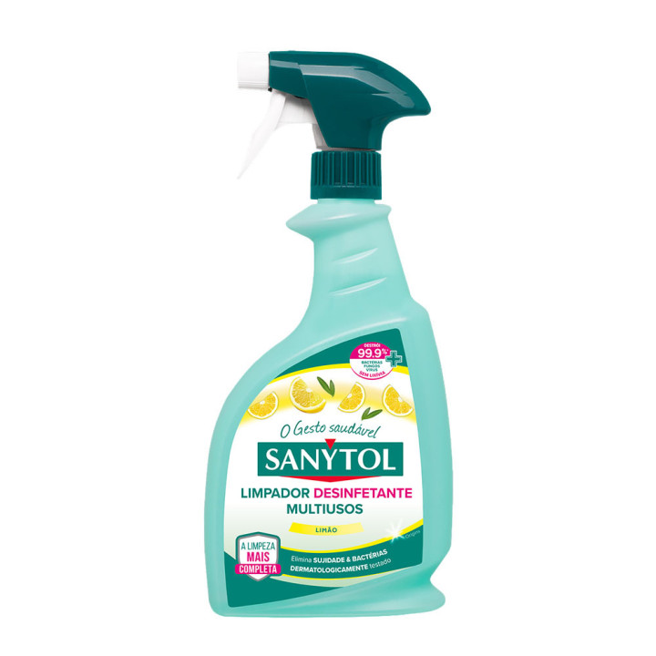 Detergente Desinfetante Multiusos Limão Sanytol 750ml 2un