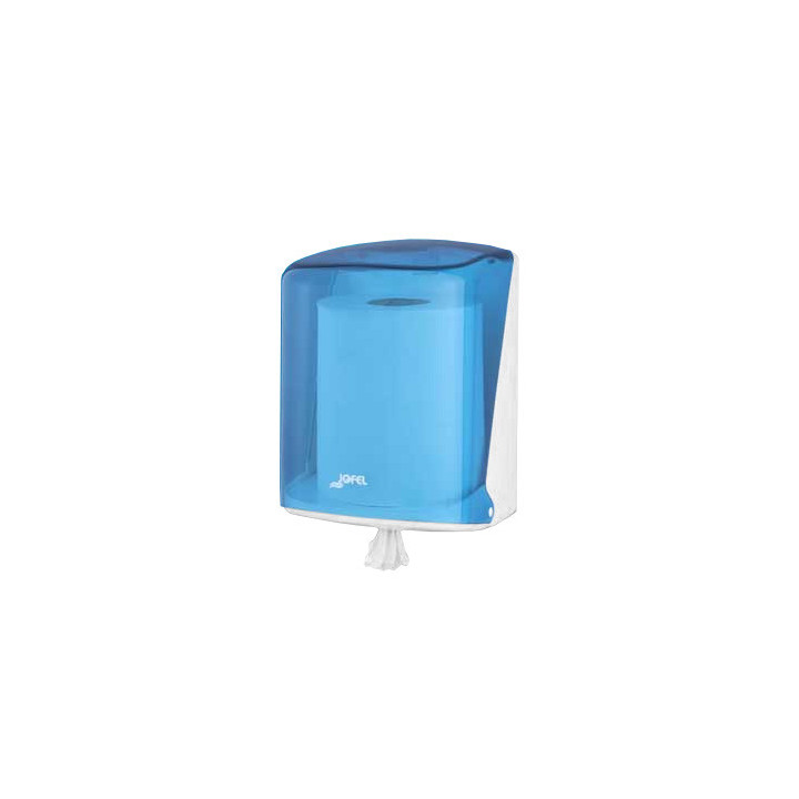 Dispensador Toalhas Rolo Extração Central Azul