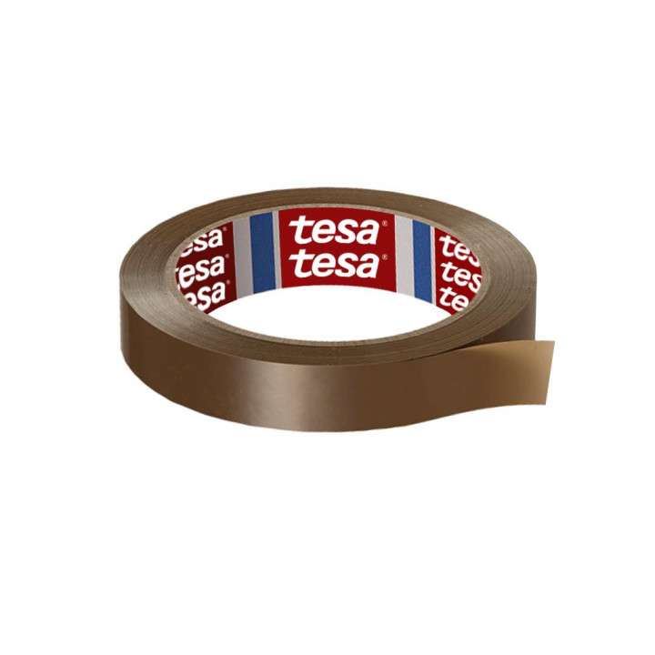 Fita Adesiva 25mmx66m Castanha PVC Tesa 4204 1un