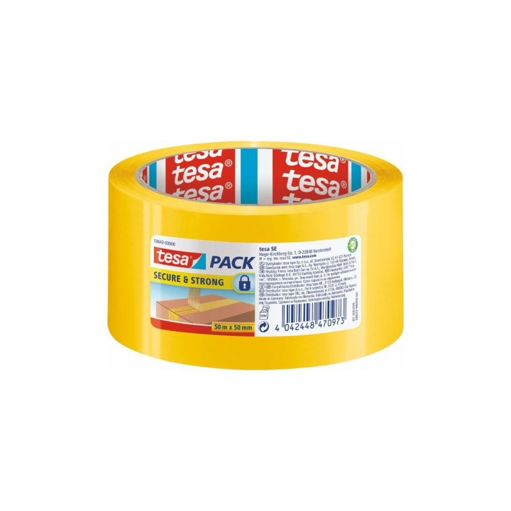 Fita Adesiva Segurança 50mmx50m Amarela Tesa 1un