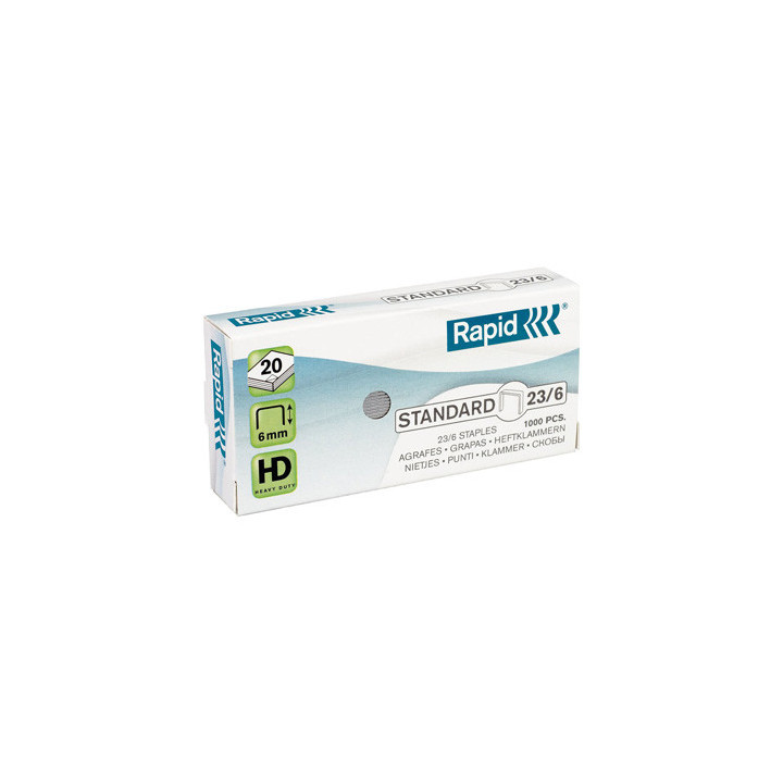 Agrafos 23/6 Rapid (10/40 Folhas) Cx2000un