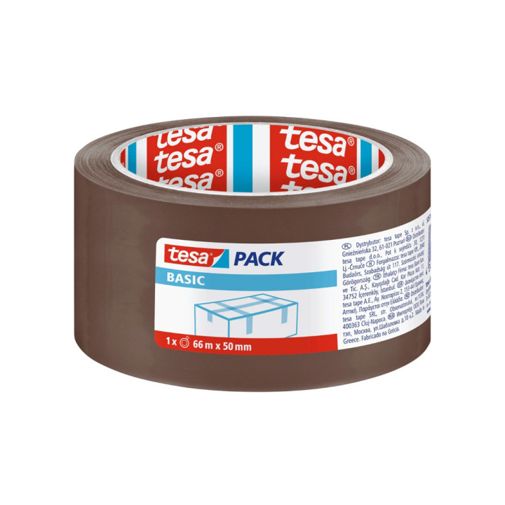 Fita Adesiva 50mmx66m Castanha PP Tesa Basic 2un