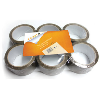 Fita Adesiva 50mmx66m Castanha PP 6un