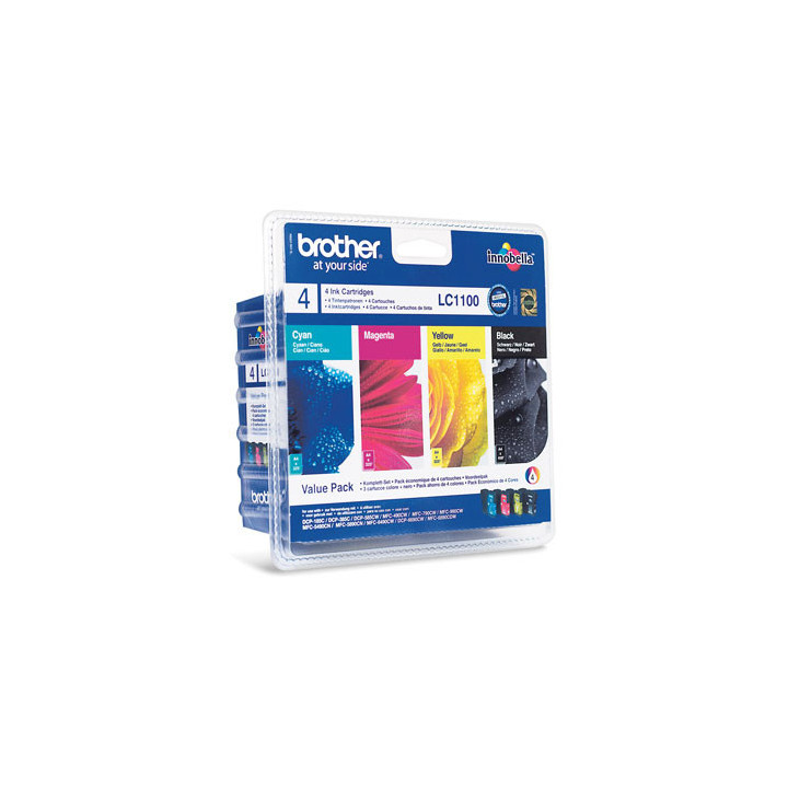 Pack Tinteiros Brother LC1100VALBP 4 Cores