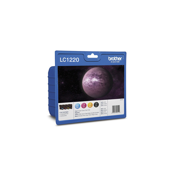 Pack Tinteiros Brother LC1220VALBP 4 Cores 300 Pág.