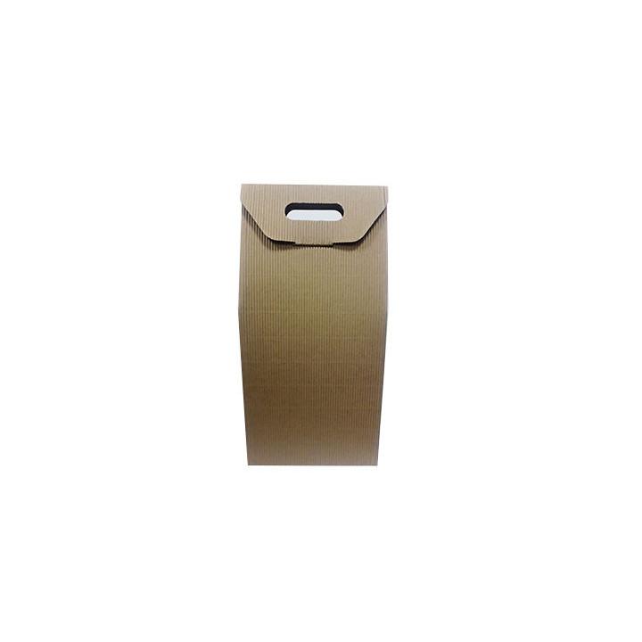 Caixa Cartão 200x100x410mm p/2 Garrafas Vinho Kraft 5un